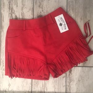 Crazy Train Fringe Shorts